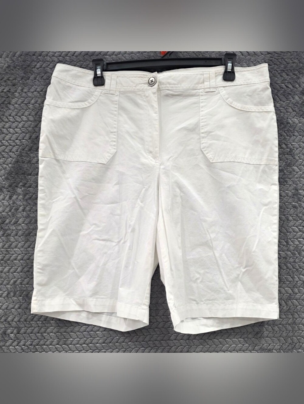 Laura Scott White Women's Bermuda Shorts